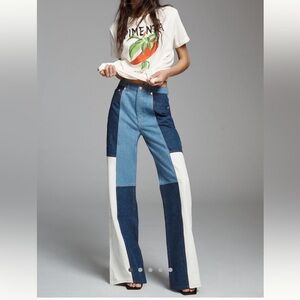 Farm Rio Patch Wide Leg Jeans Size 27